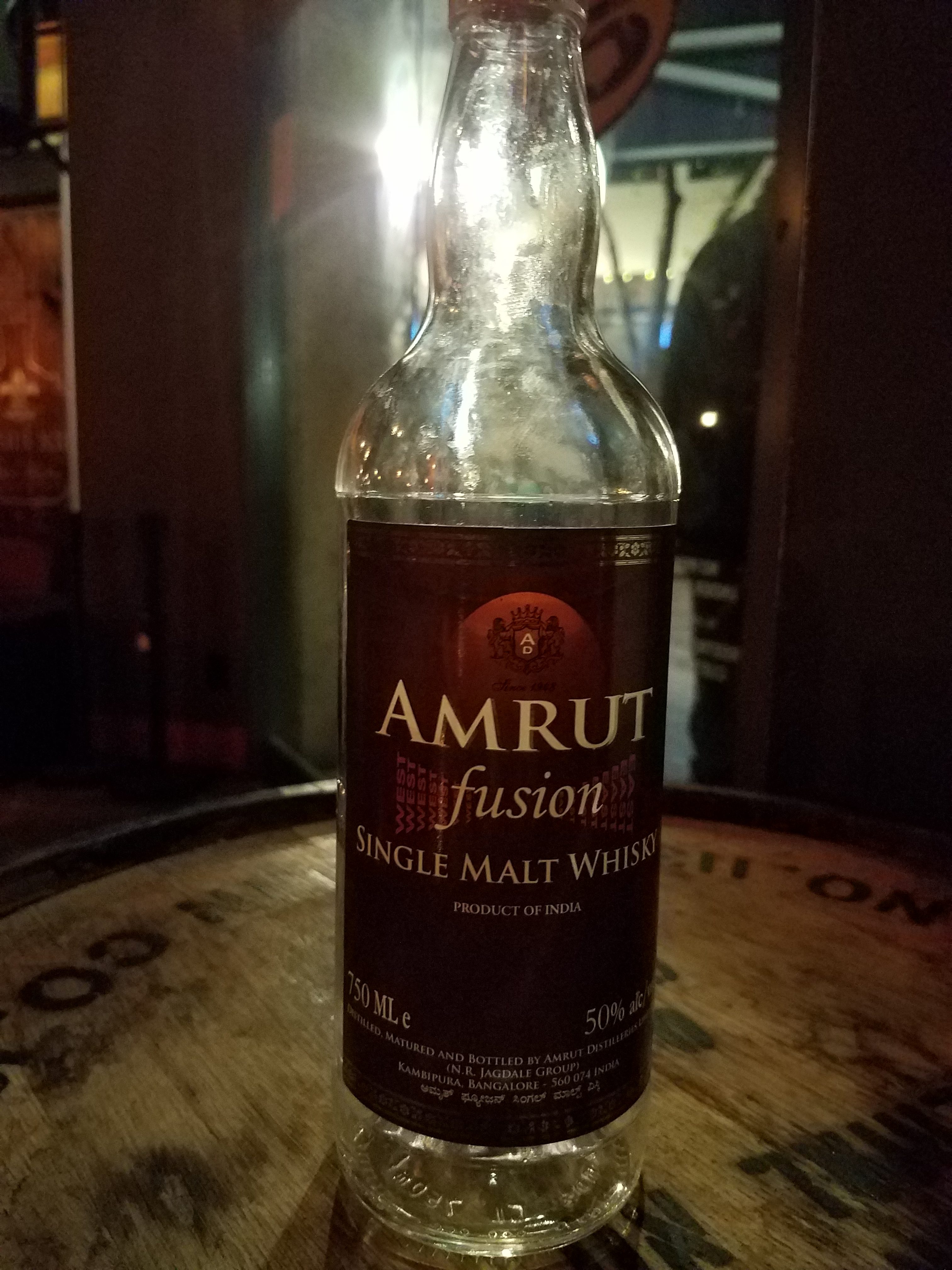 Read more about the article Amrut Fusion Single Malt Indian Whisky: JAWS Rating 4.8/10​